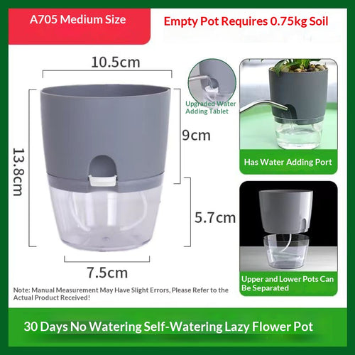 Self-Watering Smart Plant Pot | Keeps Plants Healthy for Weeks